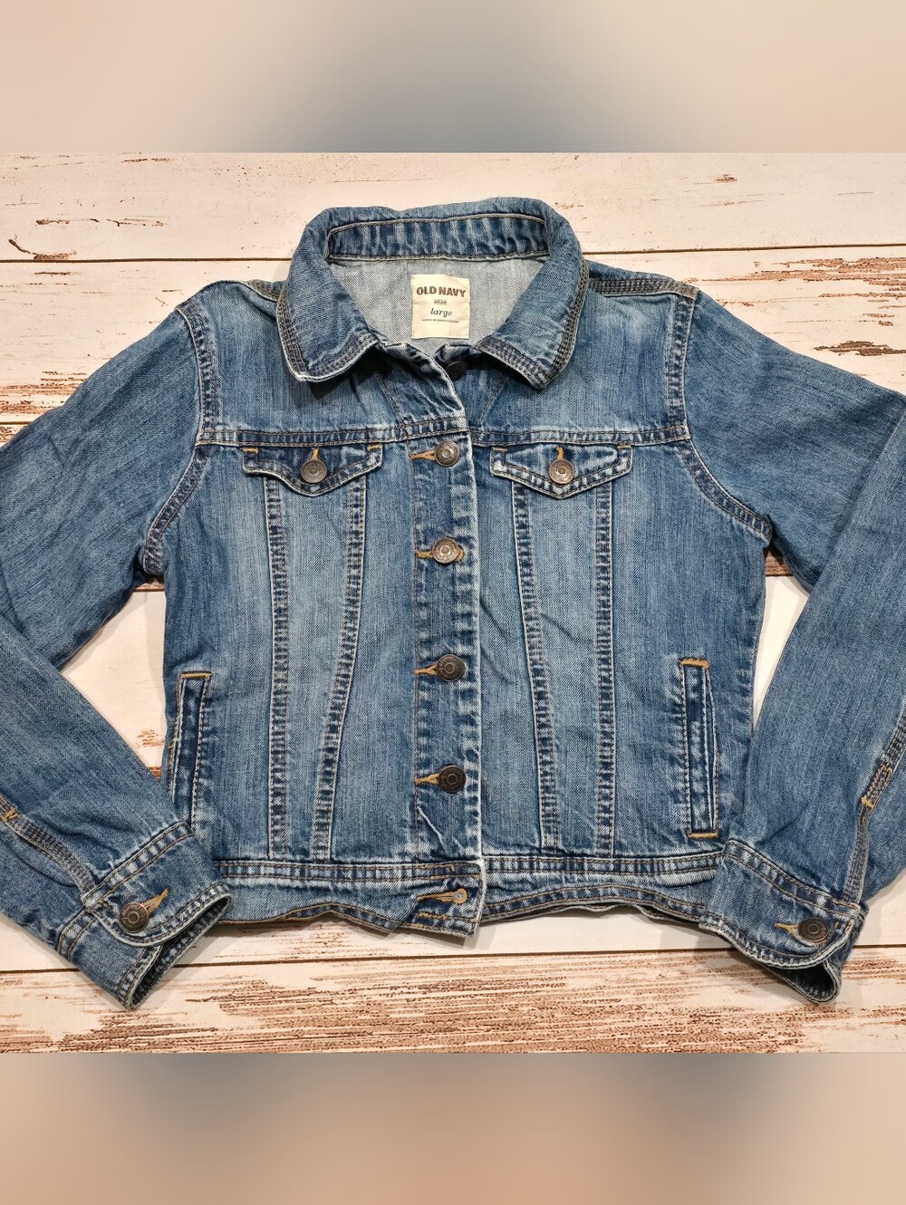 Old Navy Denim Jean Jacket Girls Size L